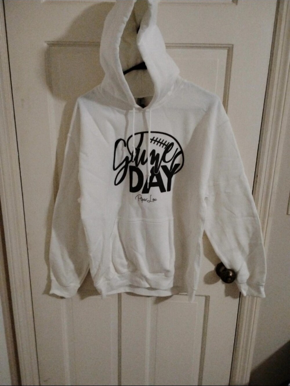 White 'Game Day' Men's Hoodie Sweatshirt